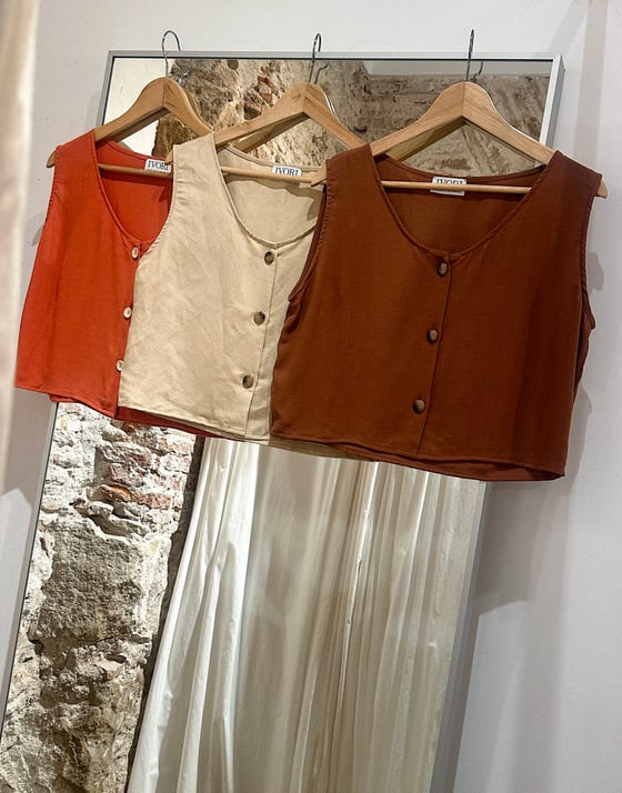 Image of LITA top 3 fabrics IVORI 