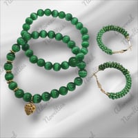 Image 7 of Cat Eyez Duo with Matching Bead Wrapped Earrings