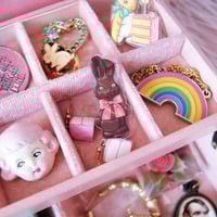 Image 4 of Chocolate Bunny acrylic pin 