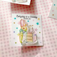 Image 3 of Bunny with Cake acrylic pin 