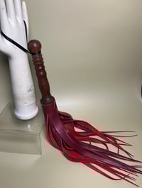 Image 4 of Super Stinger pointed end dark red flogger