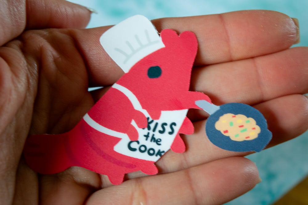 Image of Kiss the Cook Shrimp Sticker