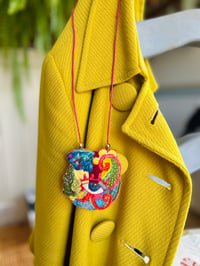 Hand Embroidered Amulet Necklace