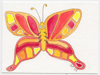 Butterfly Red and Orange
