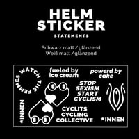 Image 1 of Helm Sticker | black & white | glossy & matt