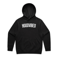 Adult Unisex Low Rider Styled Lettering Hoodie - Black