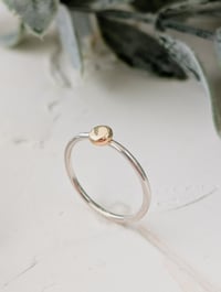 Image 1 of Silver Ring with Gold Accent - Made to Order