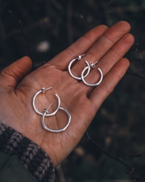 Image of Twig hoop earrings