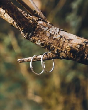 Image of Twig hoop earrings