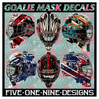 Custom Vinyl Goalie Mask Decal Installation 
