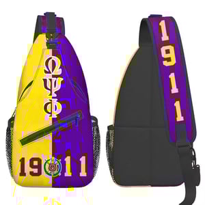 Omega Psi Phi Crossbody (Purple and Gold)