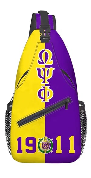 Omega Psi Phi Crossbody (Purple and Gold)