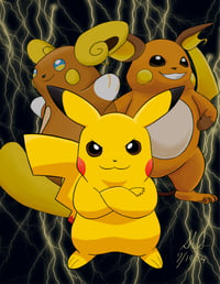 Pikachu Standing on Business