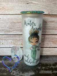 Image 1 of 20oz Nurse Matte Glass Tumbler 