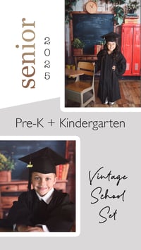 Image 5 of Pre-K + Kindergarten CAP + GOWN | Rustic School Set 