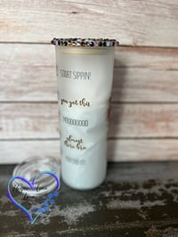 Image 3 of 20oz Heifer Matte Glass Tumbler 