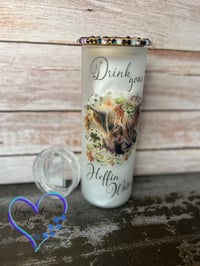 Image 1 of 20oz Heifer Matte Glass Tumbler 
