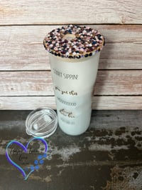 Image 5 of 20oz Heifer Matte Glass Tumbler 