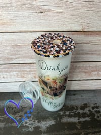 Image 5 of 20oz Heifer/Jack Skellington Matte Glass Tumbler 
