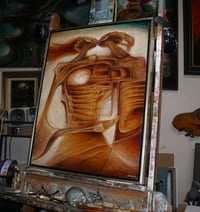 Image 5 of Kiss - 20x26" oil painting on wood panel, 2014