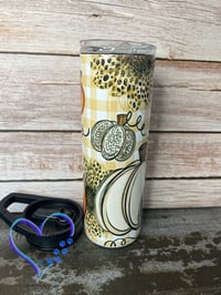 Image 3 of 20oz Plaid Pumpkin Sublimation Tumbler 