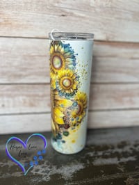 Image 2 of 20oz Sunflower Holographic Sublimation Tumbler