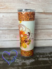 Image 2 of 20oz Pumpkin Holographic Sublimation Tumbler 