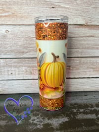 Image 1 of 20oz Pumpkin Holographic Sublimation Tumbler 