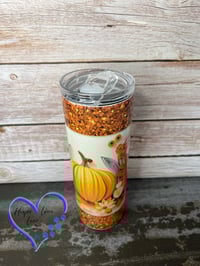 Image 4 of 20oz Pumpkin Holographic Sublimation Tumbler 