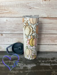 Image 3 of 20oz Flannel, Hayrides, Pumpkin, Sweater, and Bonfire  Sublimation Tumbler 