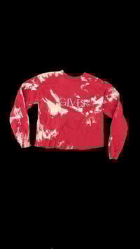 Image 2 of GIVER TAKER red cropped longsleeve
