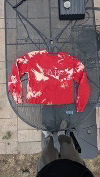 Image 4 of GIVER TAKER red cropped longsleeve