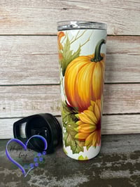 Image 1 of 20oz Pumpkins and Sunflowers  Sublimation Tumbler 