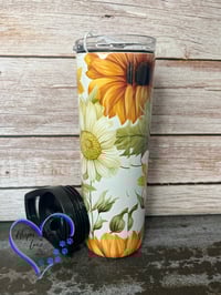Image 3 of 20oz Pumpkins and Sunflowers  Sublimation Tumbler 