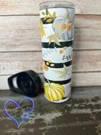 Image 2 of 20oz Pumpkins and Fall Leaves  Sublimation Tumbler