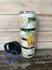 Image 3 of 20oz Pumpkins and Fall Leaves  Sublimation Tumbler