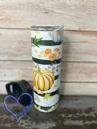 Image 1 of 20oz Pumpkins and Fall Leaves  Sublimation Tumbler