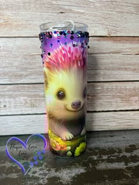 Image 1 of 20oz Hedgehog Holographic Sublimation Tumbler 