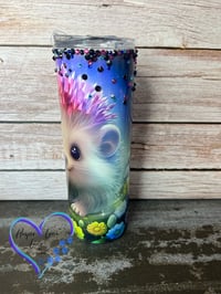 Image 3 of 20oz Hedgehog Holographic Sublimation Tumbler 