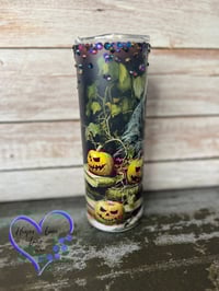 Image 2 of 20oz Halloween Skeleton and Books Glows in the Dark