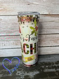 Image 3 of 20oz Santa's Favorite Teacher Holographic Sublimation Tumbler 