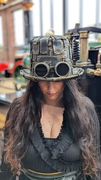 Image 3 of STEAMPUNK HAT WITH GOGGLES