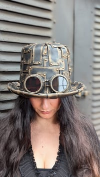 Image 2 of STEAMPUNK HAT WITH GOGGLES