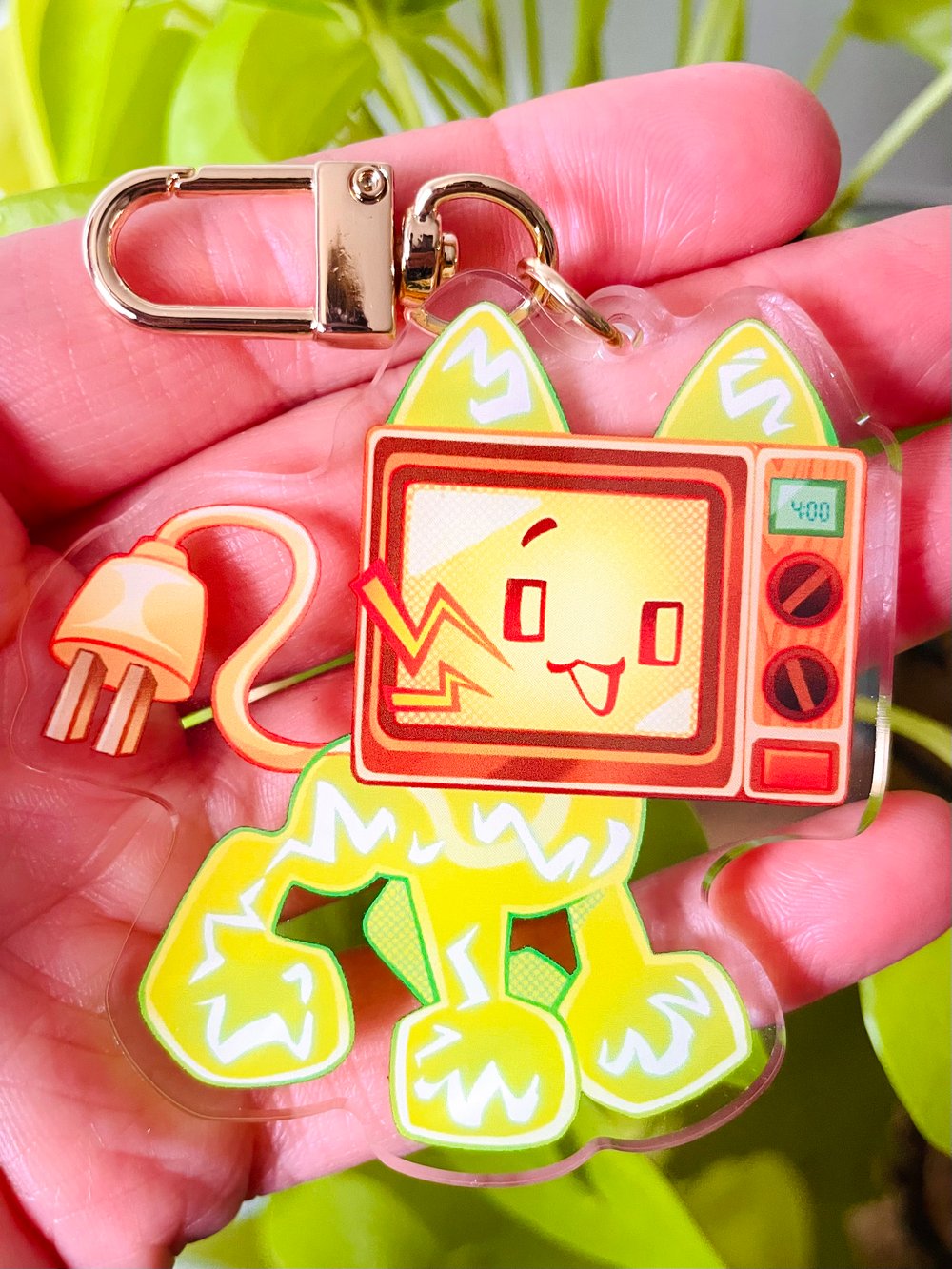 Microkitty keychain + Sticker