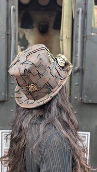 Image 1 of STEAMPUNK HAT WITH GOGGLES AND COGS