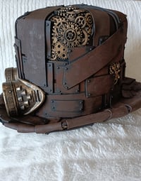 Image 2 of STEAMPUNK HAT WITH GOGGLES AND COGS