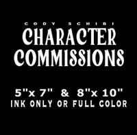 Image 1 of Character Commissions - 5x7 or 8x10 traditional art