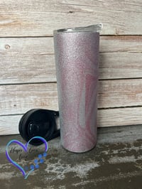 Image 3 of 20oz I Speak My Mind Because it Hurts to Bite My Tongue Glitter Tumbler