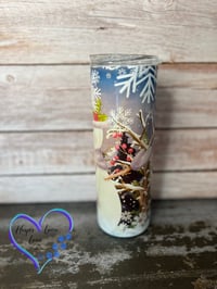 Image 2 of 20oz Snowman Holographic Sublimation Tumbler 