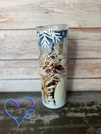 Image 3 of 20oz Snowman Holographic Sublimation Tumbler 